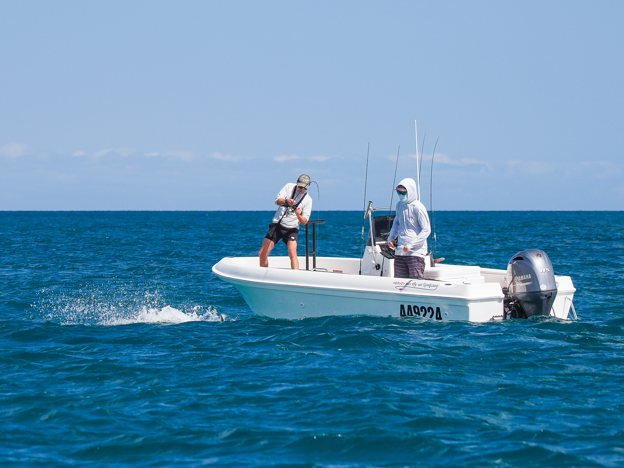 Our Vessels - Fusion centre console boat for fishing charters hervey bay